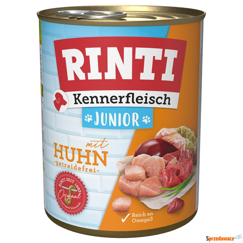 Megapakiet Rinti Junior, 24 x 800 g - Kurczak - Karmy dla psów - Rzeszów