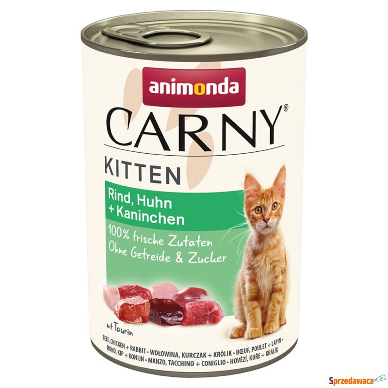 animonda Carny Kitten, 12 x 400 g - Wołowina,... - Karmy dla kotów - Giżycko
