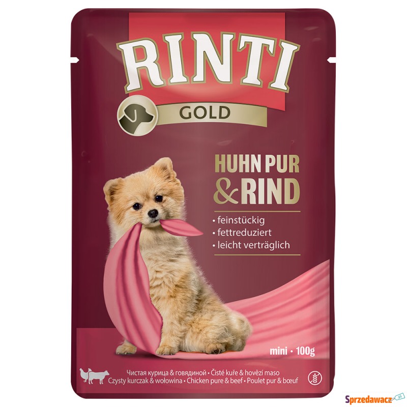 RINTI Gold 10 x 100 g - Kurczak z wołowiną - Karmy dla psów - Przemyśl