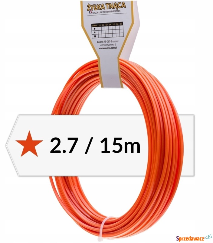 Żyłka tnąca 2.7/15m k gwiazdka...