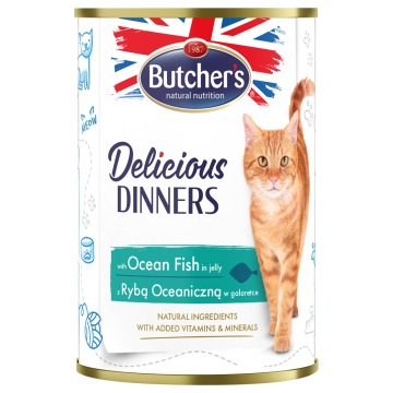 Butcher's Delicious Dinners, 24 x 400 g - Z rybą morską