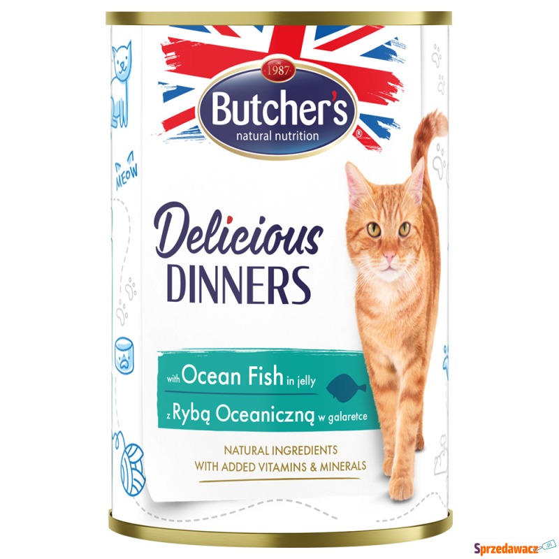 Butcher's Delicious Dinners, 24 x 400 g - Z rybą... - Karmy dla kotów - Szczecinek
