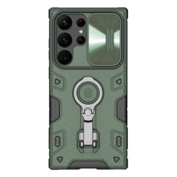 Etui z ochroną aparatu Nillkin CamShield Armor Pro do Galaxy S23 Ultra, zielone