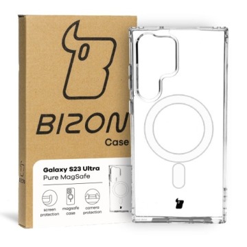 Etui Bizon Case Pure MagSafe do Galaxy S23 Ultra, przezroczyste