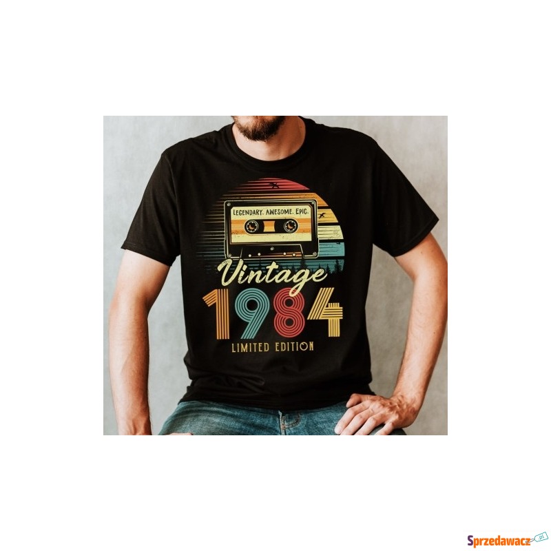 męska koszulka na 40 urodziny vintage 1984 - Bluzki, koszulki - Ruda Śląska