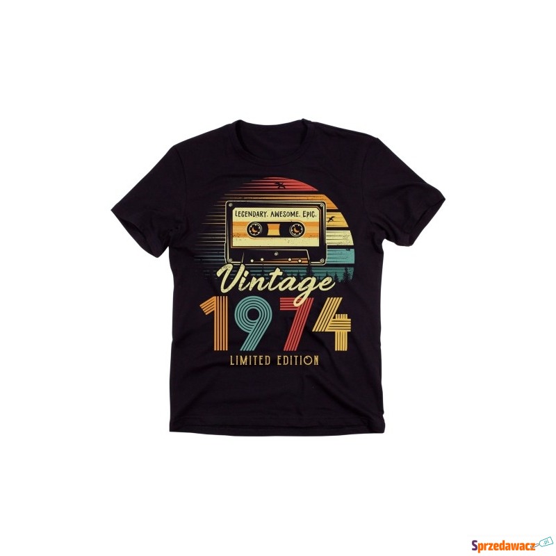męska koszulka na 50 urodziny vintage 1974 - Koszulki męskie - Gliwice