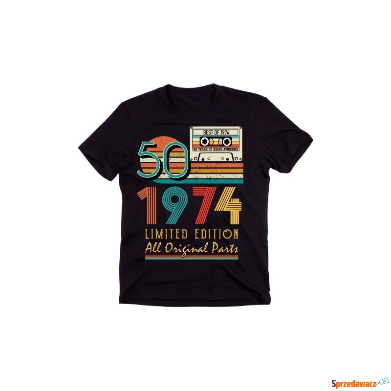 męska koszulka na 50 urodziny vintage 1974 - Bluzki, koszulki - Częstochowa