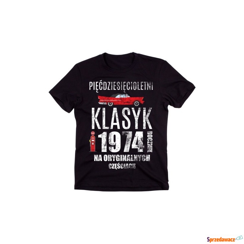 męska koszulka na 50 urodziny KLASYK 1974 - Bluzki, koszulki - Szczecin
