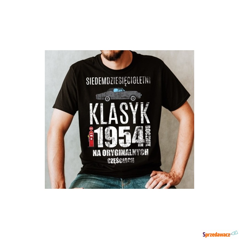 męska koszulka na 70 urodziny KLASYK 1954 - Bluzki, koszulki - Gorzów Wielkopolski