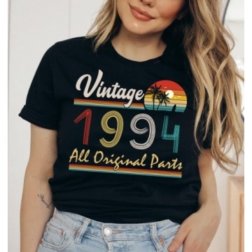 damska czarne koszulka na 30 URODZINY vintage 1994