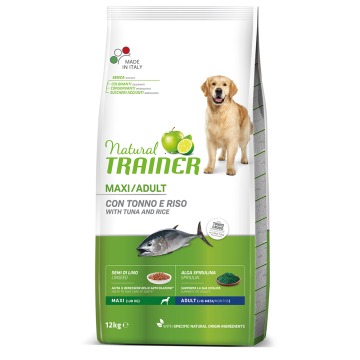 Trainer Natural Dog Adult Maxi z rybą i ryżem - 12 kg