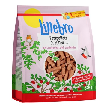 Lillebro Fettpellets, granulki tłuszczowe z żurawiną  - 500 g
