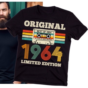 Męska koszulka na sześćdziesiątkę original 1964 prezent na 60 urodziny