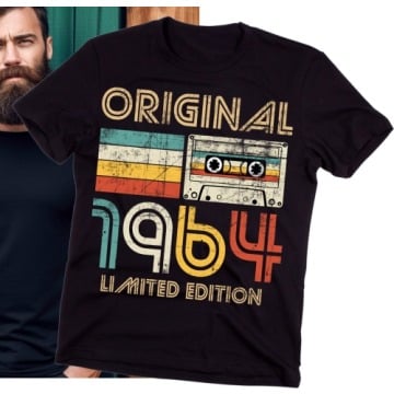 Męska koszulka na sześćdziesiątkę original 1964