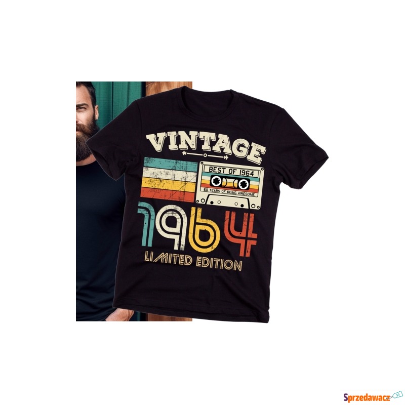 Koszulka NA 60 Urodziny męska vintage 1964 - Bluzki, koszulki - Bielsko-Biała