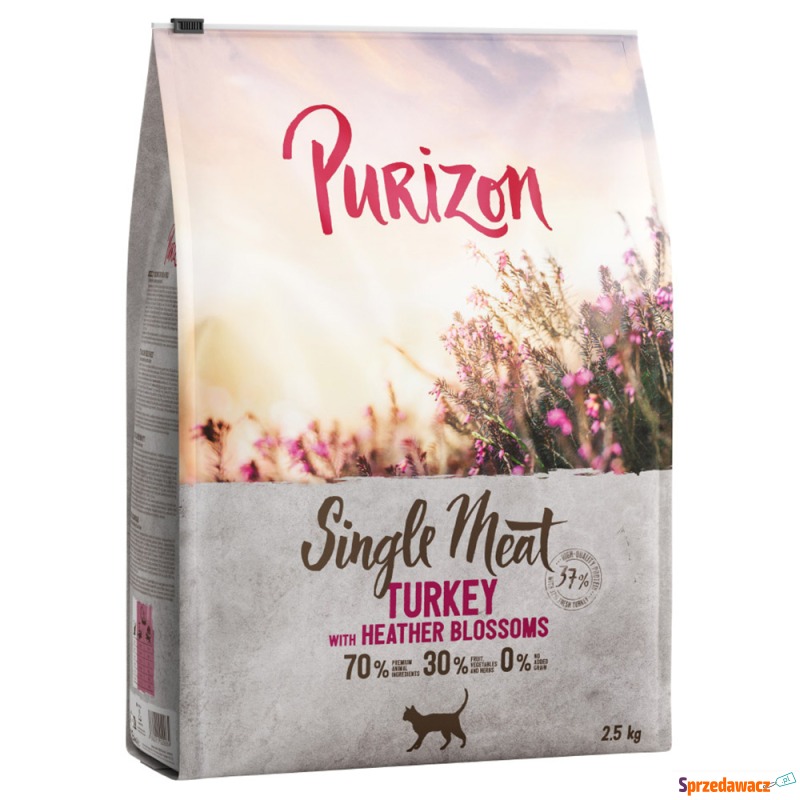 Purizon Single Meat, indyk z kwiatami wrzosu -... - Karmy dla kotów - Konin