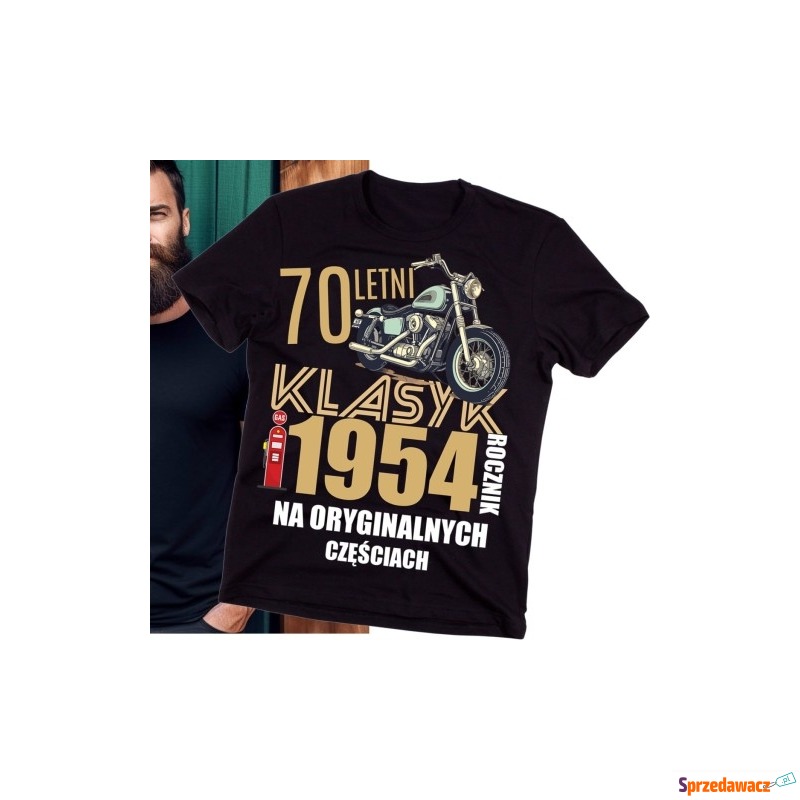 KOSZULKA NA SIEDEMDZIESIĄTKĘ 70 URODZINY Z MOTOREM - Bluzki, koszulki - Kielce