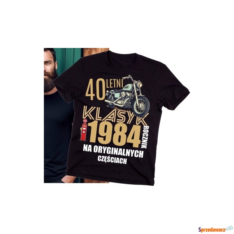 męska koszulka z motorem na 40 urodziny - Bluzki, koszulki - Wrocław