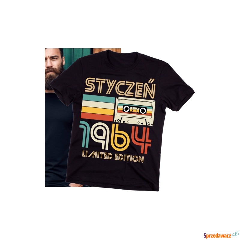 60 urodziny koszulka męska styczeń 1964 - Bluzki, koszulki - Nowy Sącz