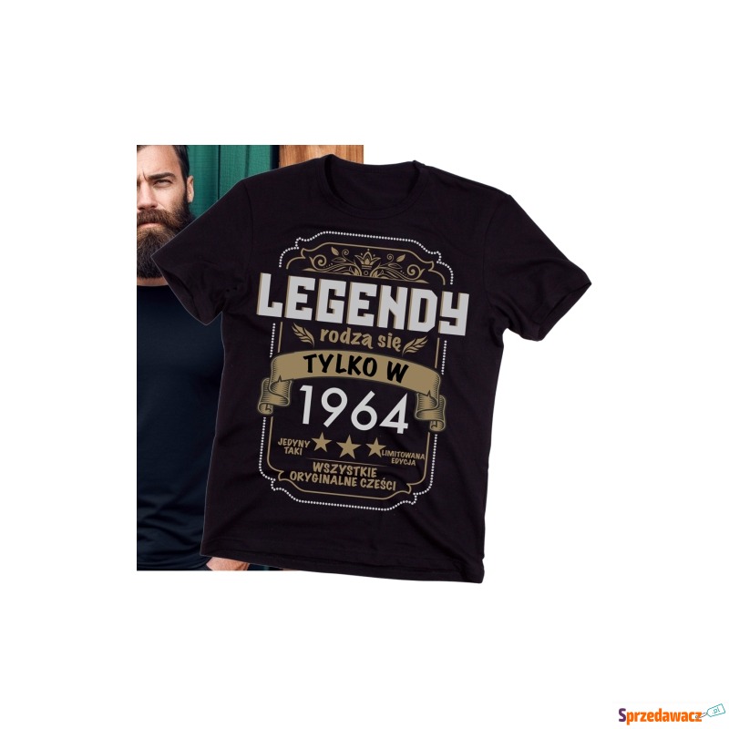 Męska koszulka na 60 legendy rodzą się w 1964 - Bluzki, koszulki - Jelenia Góra
