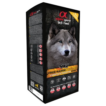 Alpha Spirit Semi-Moist Complete Free Range półwilgotna karma dla psa, drób - 9 kg