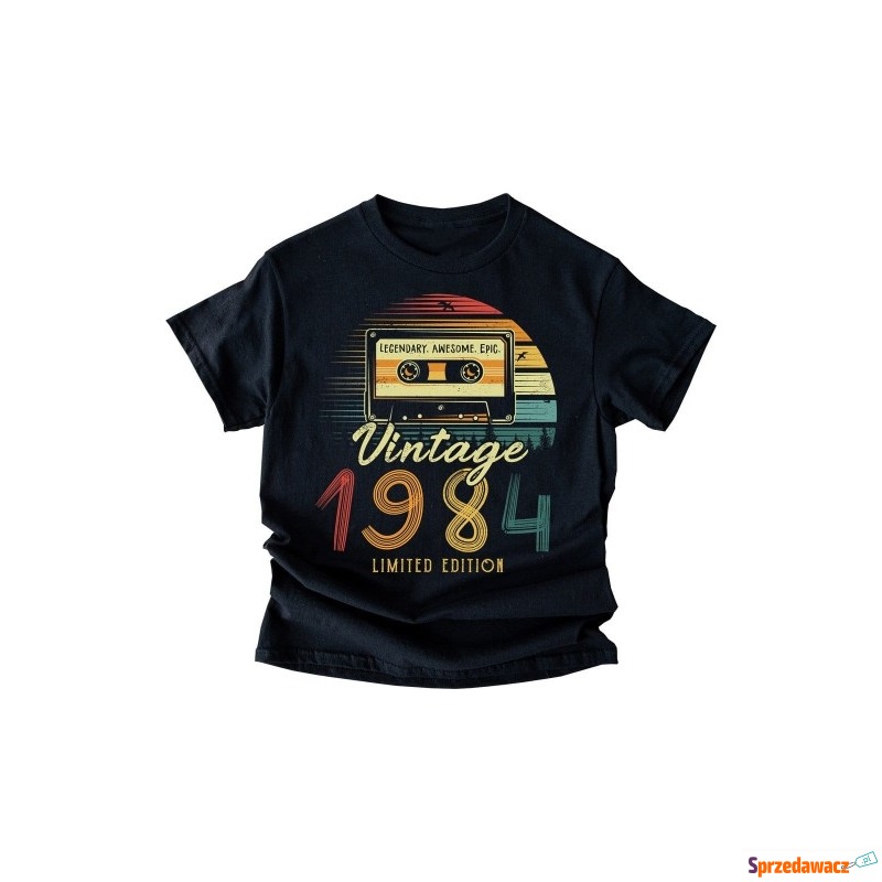 damska koszulka na 40 urodziny vintage 1984 kolorowe - Bluzki, koszule - Mysłowice