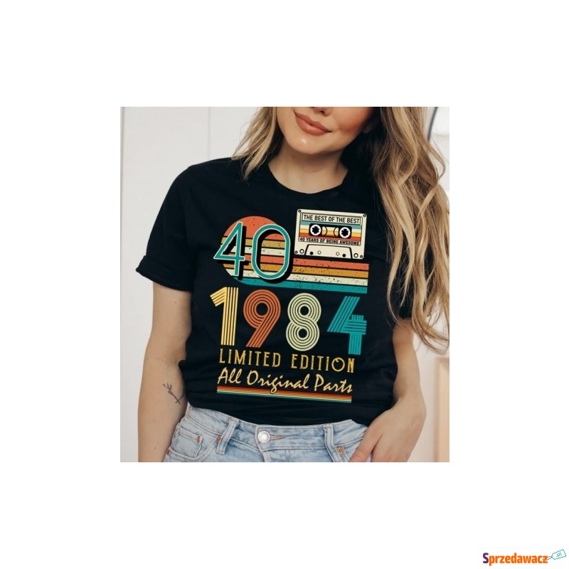 damska czarna koszulka na 40-stke vintage 1984 - Bluzki, koszule - Bielsko-Biała