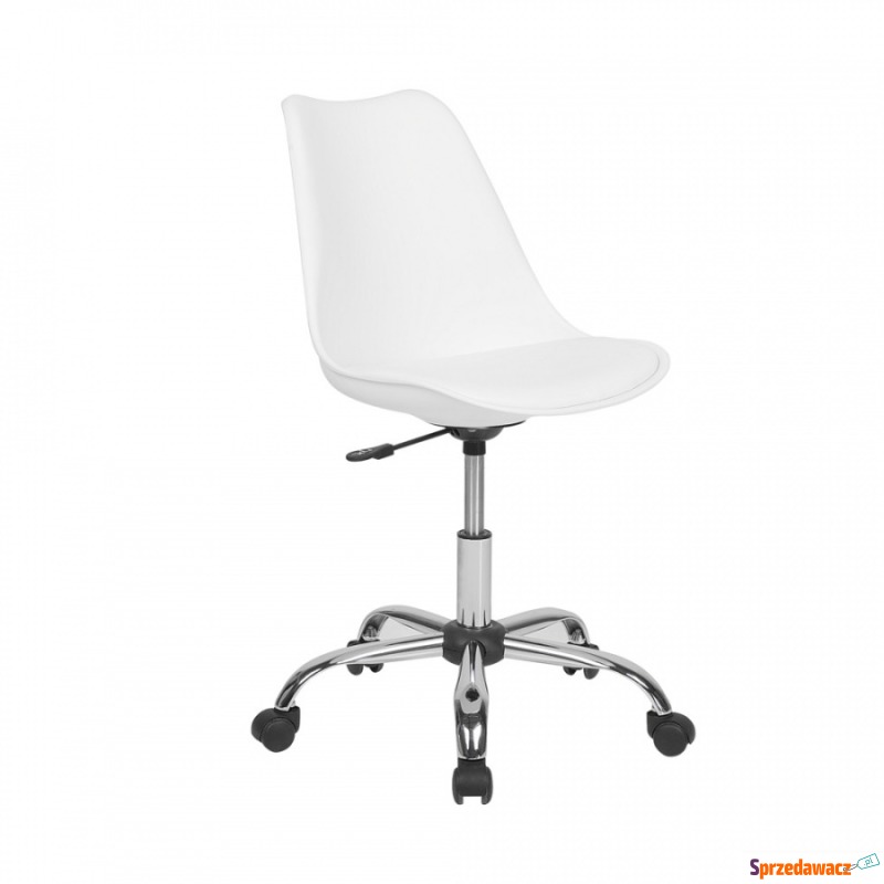 Krzesło biurowe regulowane ekoskóra białe DAK... - Krzesła biurowe - Gliwice