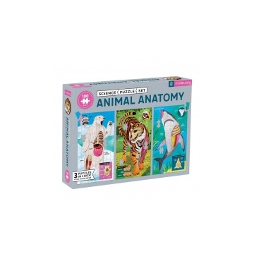  Puzzle edukacyjne 3w1 Anatomia zwierząt 6+ Mudpuppy