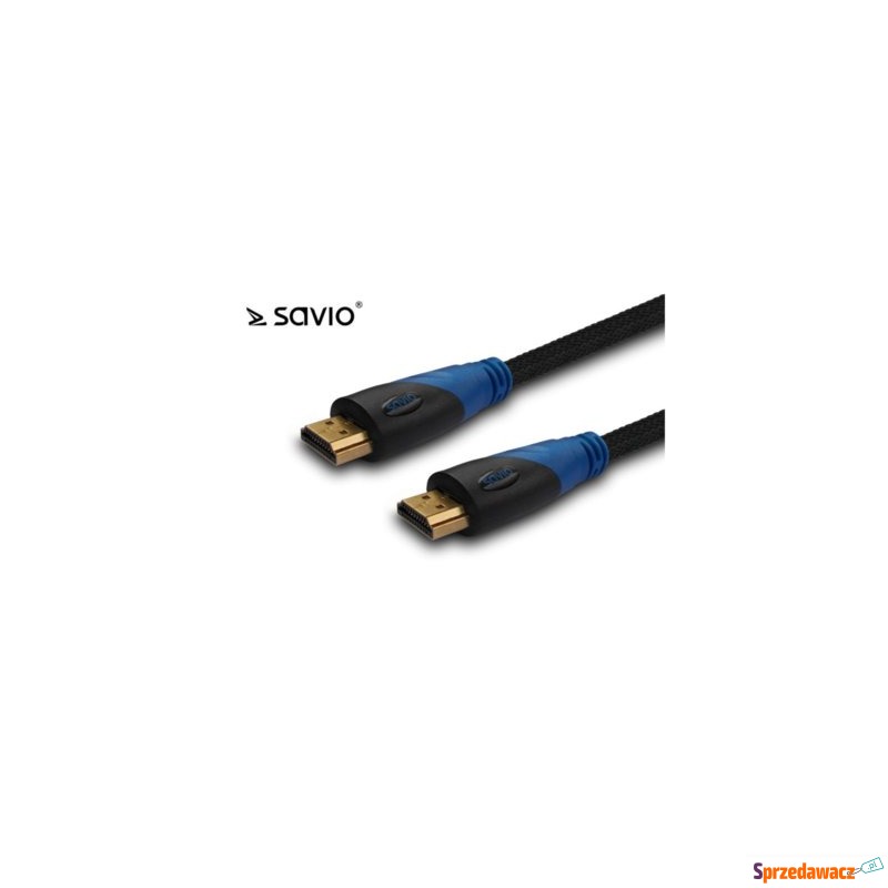 Kabel HDMI SAVIO CL-49 5m, oplot nylonowy, złote... - Pozostały sprzęt audio - Kalisz