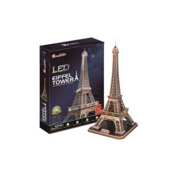  Puzzle 3D 82 el. Wieża Eiffel`a LED Cubic Fun