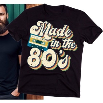 męska koszulka na 40 urodziny made in 80's