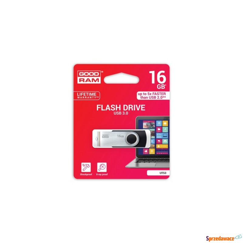 Pendrive GOODRAM Twister 16GB USB 3.0 BLACK - Pamięć flash (Pendrive) - Rawicz