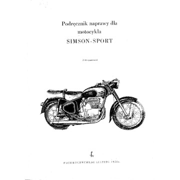 Podręcznik Instrukcja napraw Książka obsługi motocykla SIMSON 425 AWO