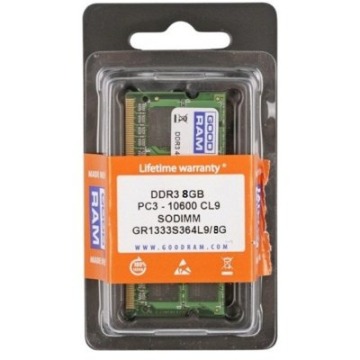 Pamięć DDR3 GOODRAM SODIMM 8GB/1333MHz PC3-10600