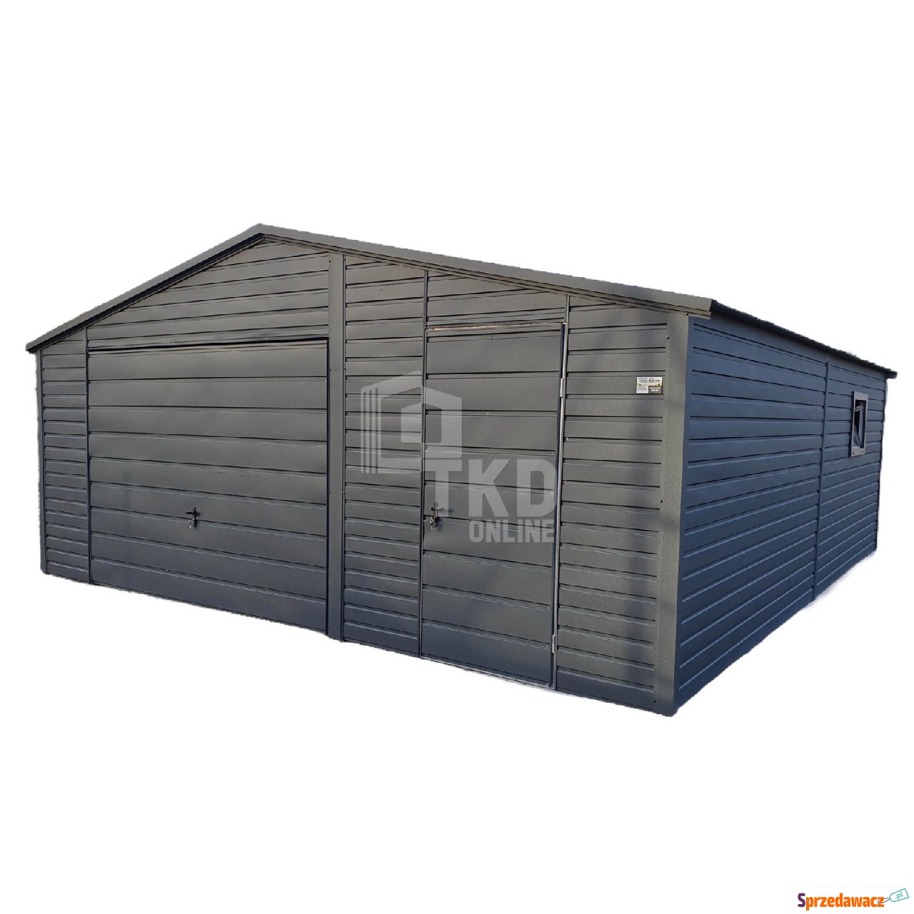 Garaż Blaszany 6x6 Brama - drzwi...