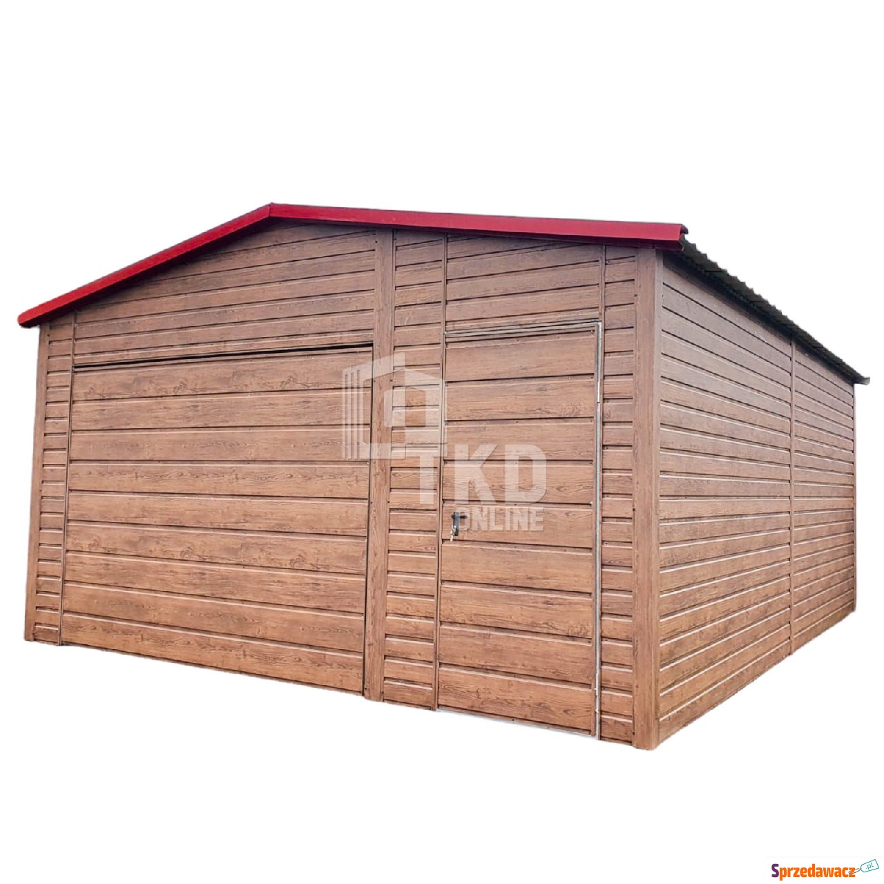 Garaż Blaszany 4,5x5 Brama - drzwi...