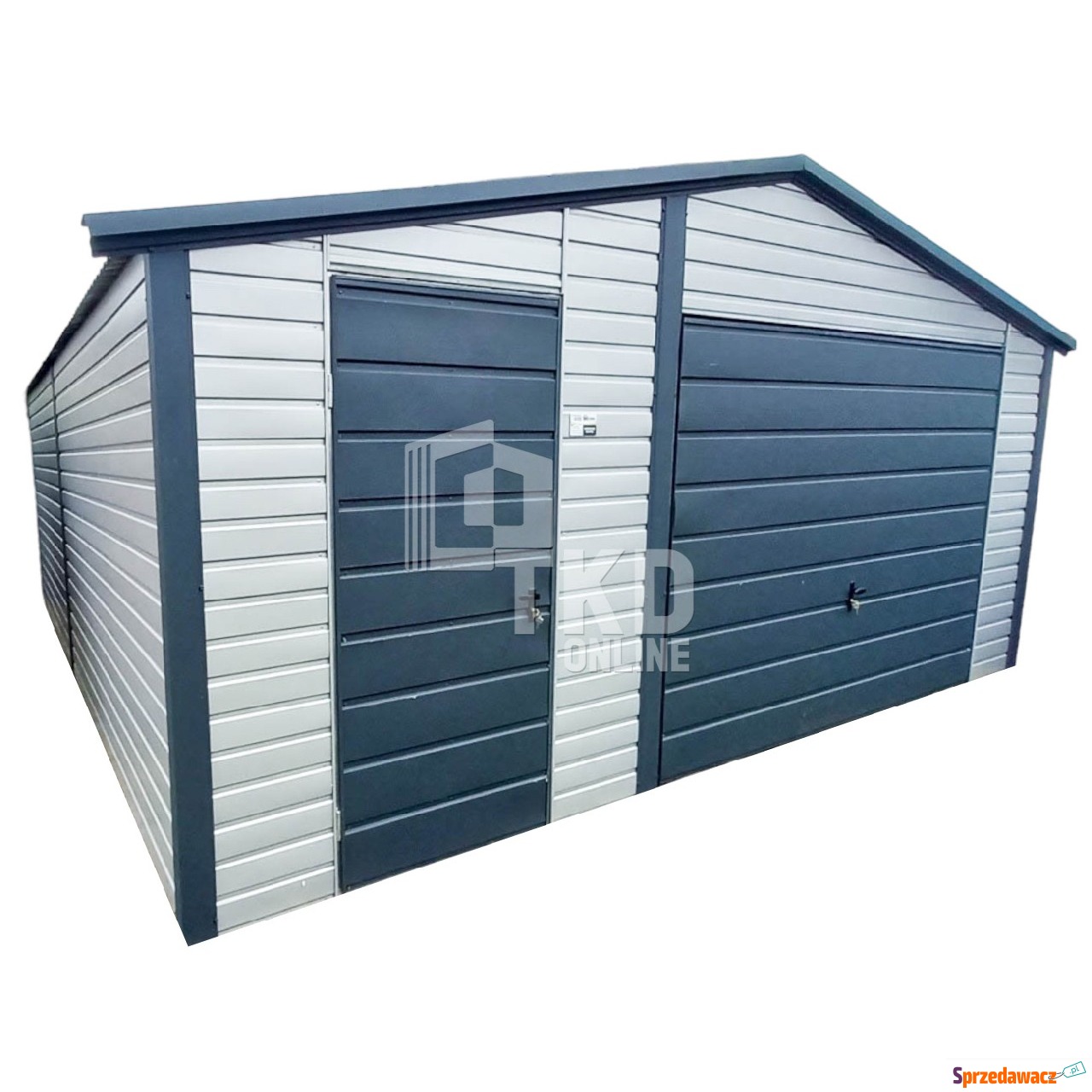 Garaż Blaszany 6x5 Brama - drzwi...