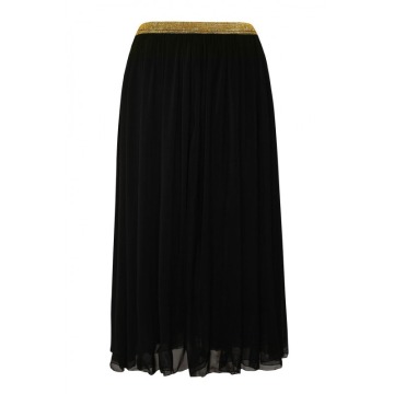 Czarna tiulowa spódnica ze złotą gumką - HOLLY