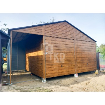Garaż Blaszany 6x5 + wiata - 2x Brama drzwi jasny... - Garaże i wiaty - Toruń - zdjęcie 2