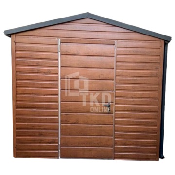 Domek Ogrodowy 3m x 2m - drzwi -rynny - drewnopodobny jasny orzech TKD126