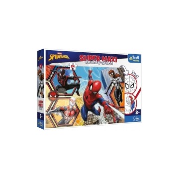  Puzzle 24 el. SUPER MAXI Spiderman wyrusza do akcji 41006 Trefl