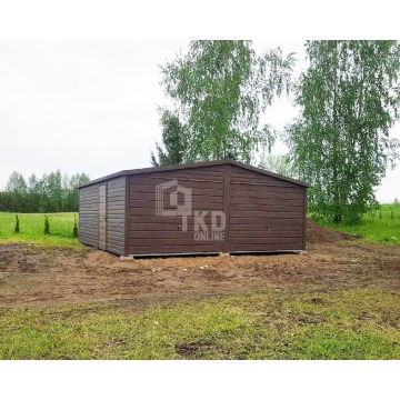 Garaż Blaszany 6x6 - 2x Brama ciemny orzech d... - Garaże i wiaty - Koszalin - zdjęcie 5