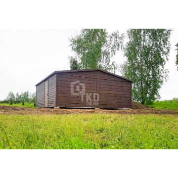 Garaż Blaszany 6x6 - 2x Brama ciemny orzech d... - Garaże i wiaty - Koszalin - zdjęcie 6