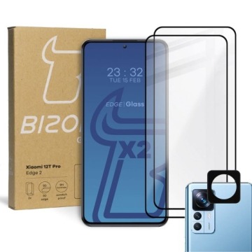 2x Szkło + szybka na aparat BIZON Edge 2 do Xiaomi 12T Pro