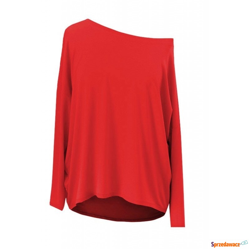 Czerwona dzianinowa bluzka oversize ERIN - Bluzki, koszule - Tarnobrzeg
