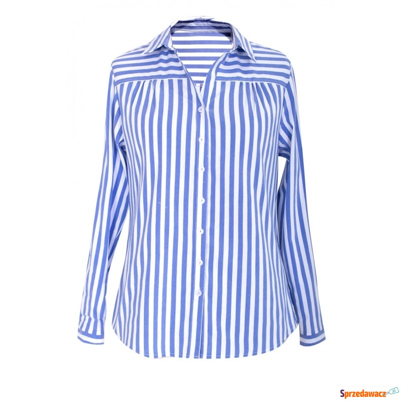 Koszula w biało-niebieskie paski - MURIEL - Bluzki, koszule - Legnica