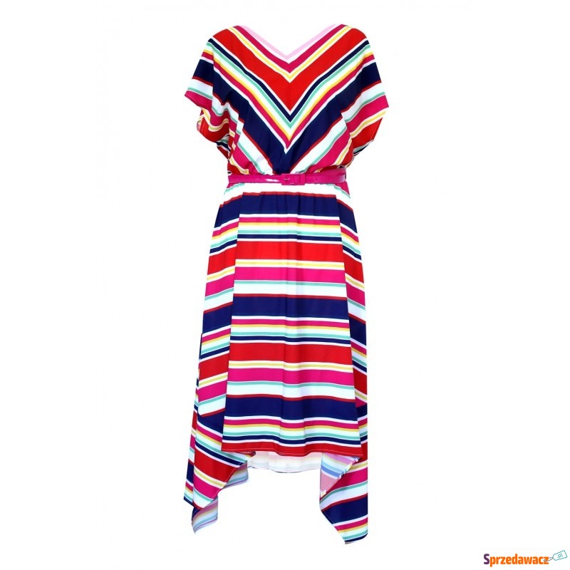 Sukienka w kolorowe paski CECILIA - Sukienki - Bieruń