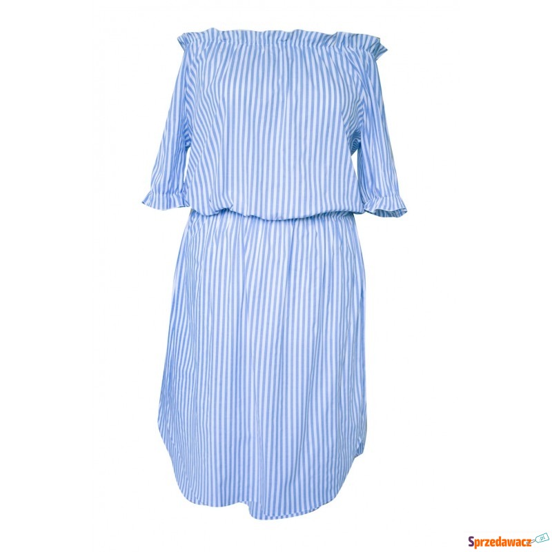 Sukienka hiszpanka w niebieskie paski - MARINE - Sukienki - Sochaczew
