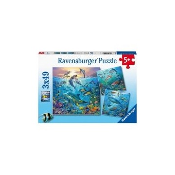  Puzzle 3 x 49 el. Podwodne życie Ravensburger